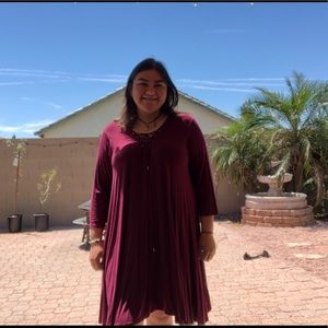 Wine Red Dress
